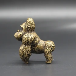 Solid Brass Ornament Gorilla Pure Copper Office Desktop Ornaments Orangutan Home Decoration Crafts Gift