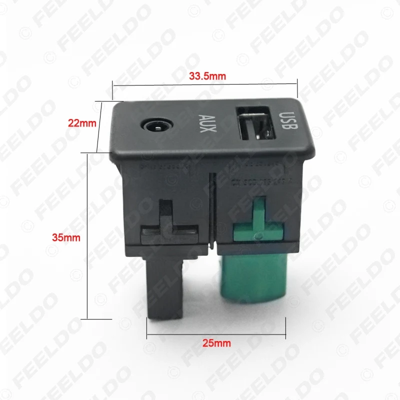 USB 3.5mm AUX Switch Housing Socket Adapter Plug Cable For Volkswagen OEM Radio Stereo RCD510/310+/300+