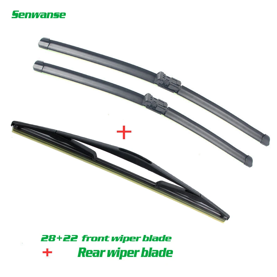 Senwanse Front and Rear Wiper Blades For Opel Meriva B 2010-2017 Windshield Windscreen Wiper Blade 28