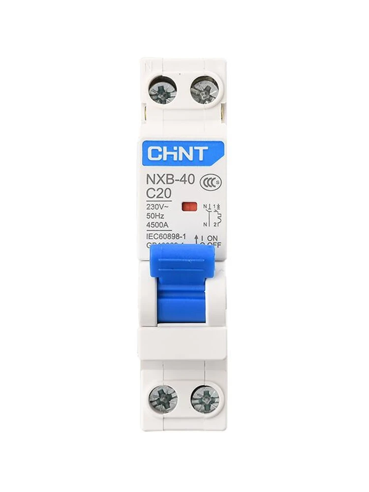 CHNT CHINT Miniature Circuit Breaker NXB-40 MCB 1P+N C 10 16 20 25 32 40A Air Switch