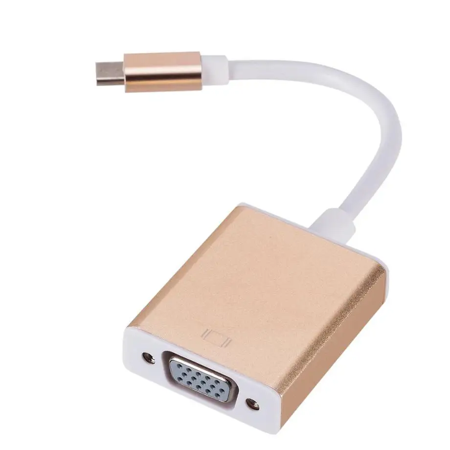 Grwibeou tipo c para vga fêmea cabo adaptador usb 3.1 para vga adaptador para nova superfície macbook pro vendas quentes usb c para vga conversor