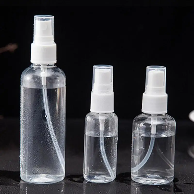 Refillable Bottles Travel Plastic Spray Bottles Transparent Plastic Atomizer Empty Small Spray Bottle 30/50/100ml Toxic Free