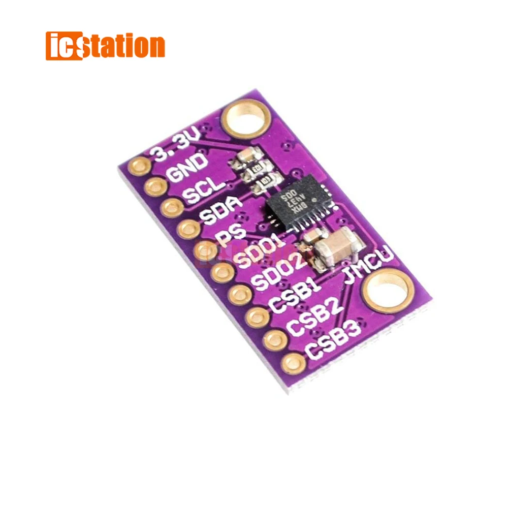 1pcs IIC/I2C 9DOF BMX055 IMU Precision Integrated 9-Axis Attitude Sensor Board Module For Arduino Replace MPU9250