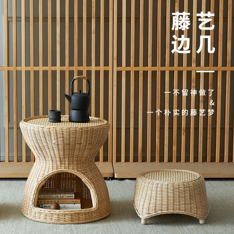 Home Real Rattan Rattan Tea Table Tea Table Bay Window Coffee Table Nordic Table Design Zen Leisure Tatami Small Table Low Table