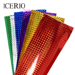 ICERIO 6PCS 10*20cm Holographic Adhesive Film Flash Tape for Lure Making Fly Tying Materail Metal Hard Baits Flies Color Sticker