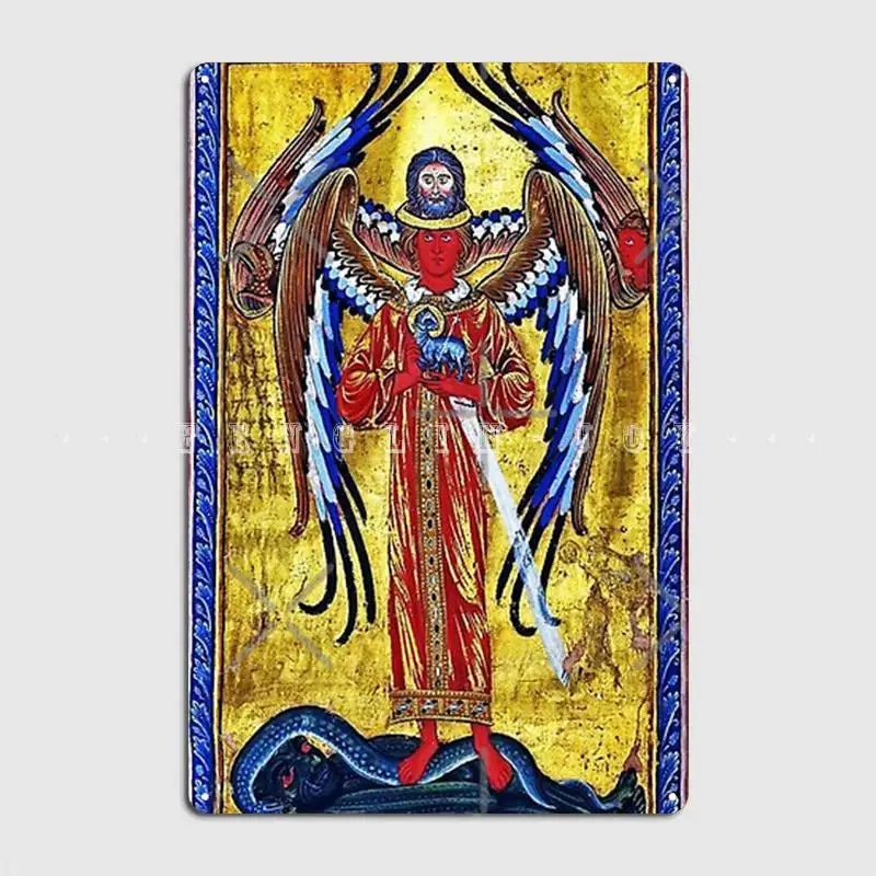 High Resolution First Vision Fiery Life-Force Hildegard Of Bingen Poster Metal Plaque Cave Pub Retro Wall Plaque Tin Sign Poster