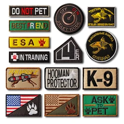 K-9 Army Dog Rescue Service Tactical Fisherman patch Badge  Embroidered Tactical Hook Loop Patches Sticker Shoulder Emblem