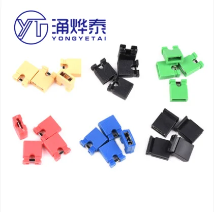 YYT 100PCS/60PCS Color jumper cap short-circuit cap short-circuit block bag black white green red yellow blue