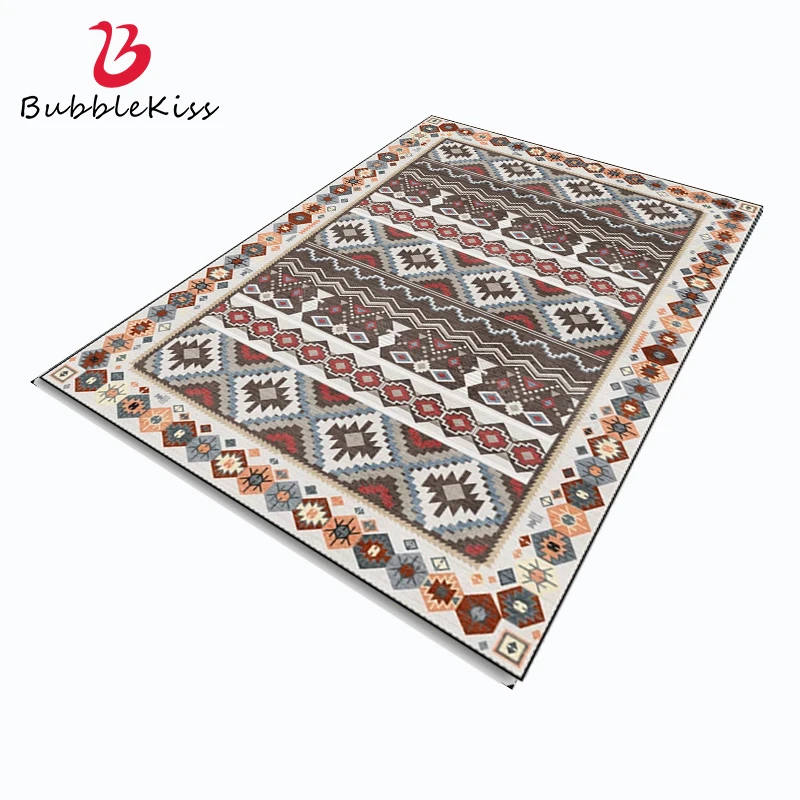 Bubble Kiss Colors Geometry Bedroom Carpet Turkey Flooring National Red Yellow Stitching Decorative Area Rug For Living Room