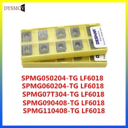 10PCS  DESKAR SPMG050204 SPMG060204 SPMG070308 090408 110408-TG LF6018 U drilled carbide inserts can be used for stainless steel