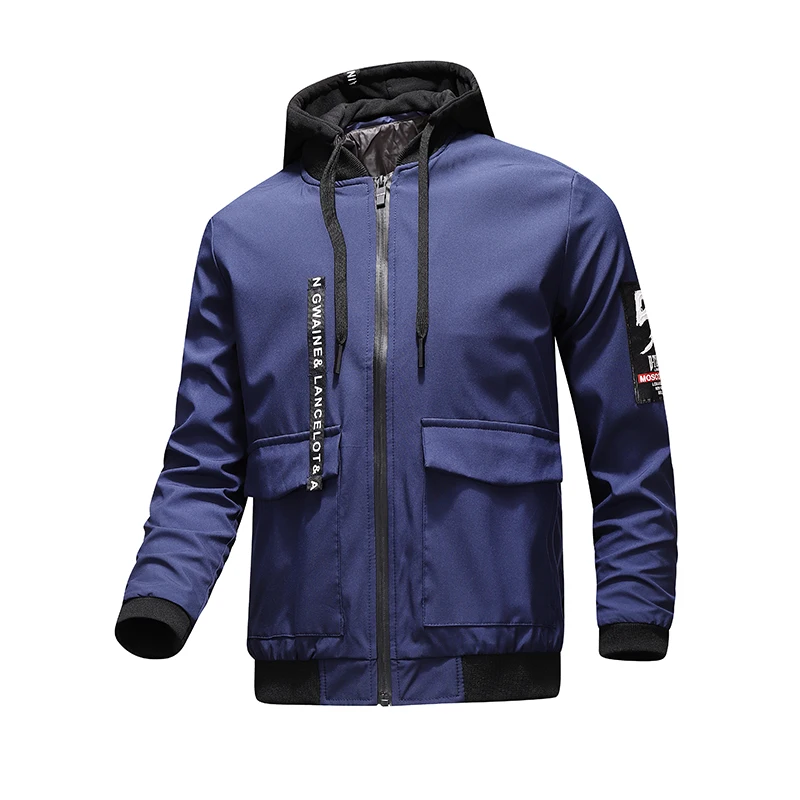 

Men's Casual Jacket 8XL Strong Men Thin Long Sleeve baseball Jackets Zipper Windbreaker Jacket Male Hooded Motocycle Jackets.