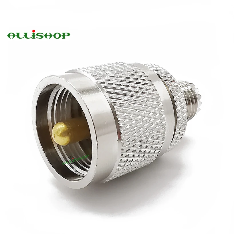 1Pcs UHF Male PL259 PL-259 to Mini UHF Female RF UHF Connector UHF Plug to Mini UHF Jack RF Coaxial Coax Adapter