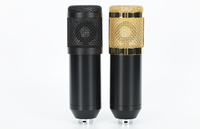 BM800 microphone body case shell  for DIY studio  audio part black and golden color basket