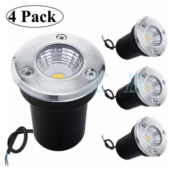 4pack IP68 Waterproof LED Underground Light 5W 10W 15W Outdoor Ground Garden Path Floor Buried Garden Spotlight Landscape 110v220v 12V