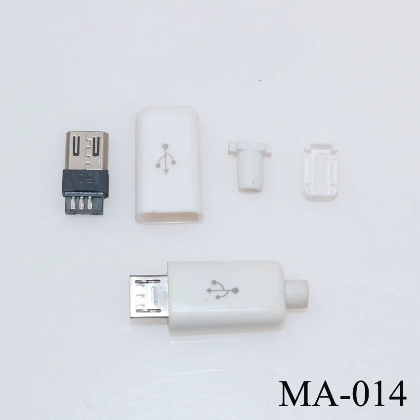 1 PCS Communly Used Micro USB Jack connector male plug,Micro USB Connector Tail Charging male plug, black white