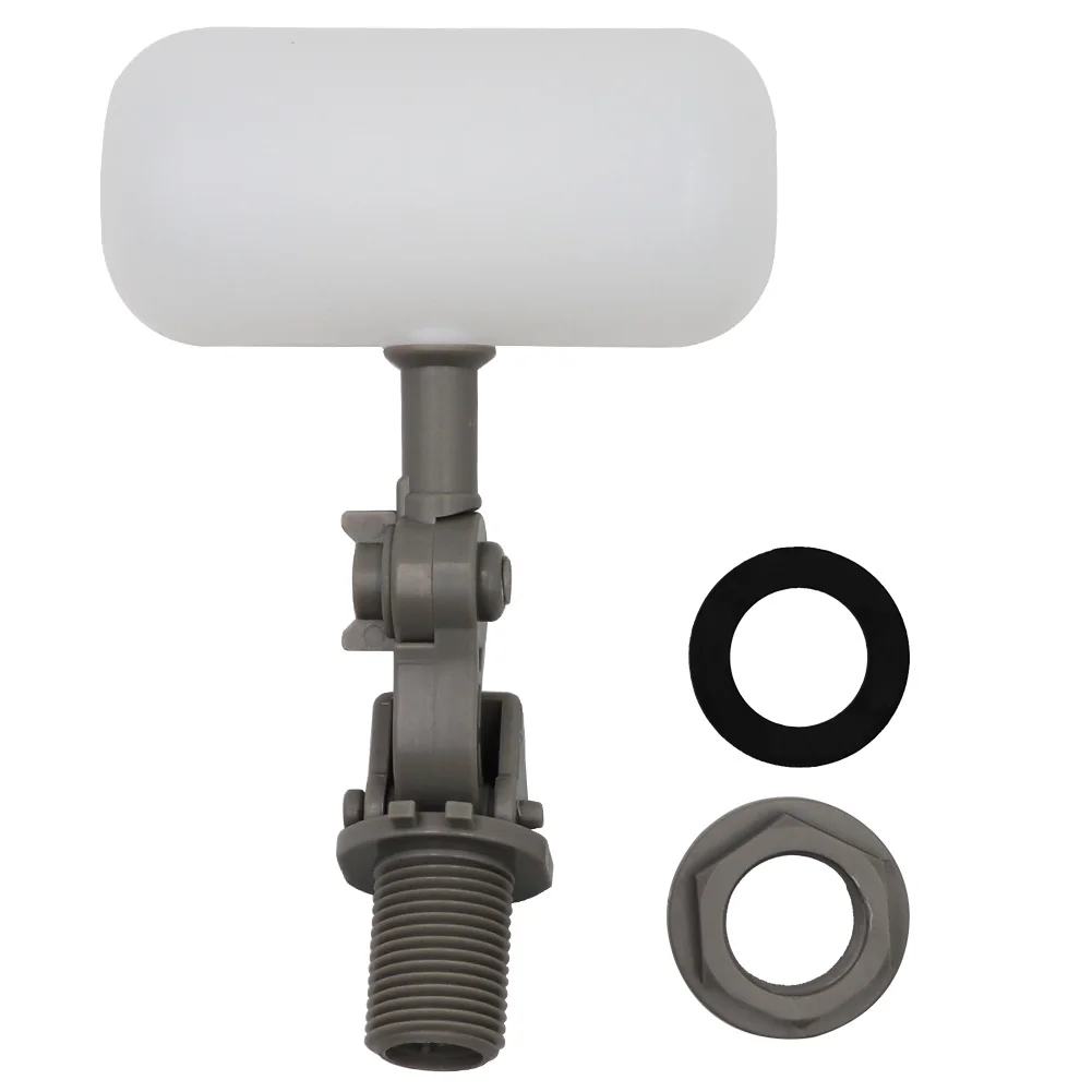 Mini Float Valve 1/2 or 3/4 Water Float Valve with Adjustable Arm Automatic Fill Valve Kit for Livestock Water Tank Fountains