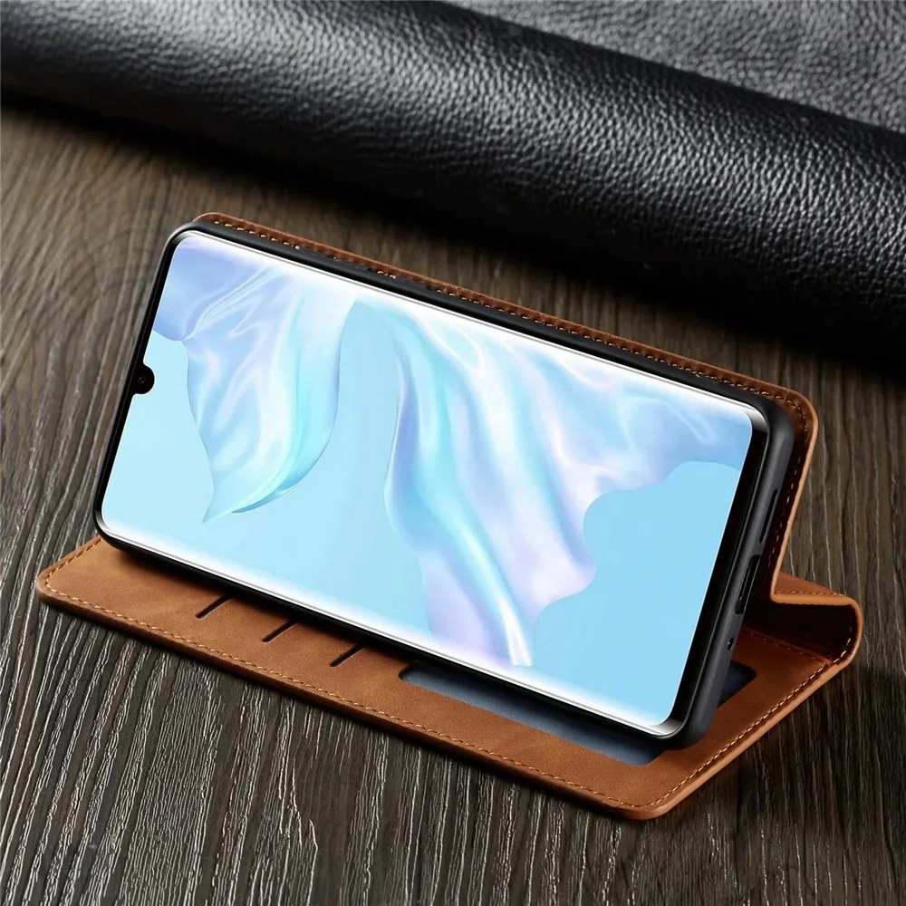 Ultra Slim Matte Leather Flip Cover Wallet Phone Bag Case for Huawei P40 P30 P20 Pro Lite Mate 20 30 Pro Lite P Smart Plus 2019