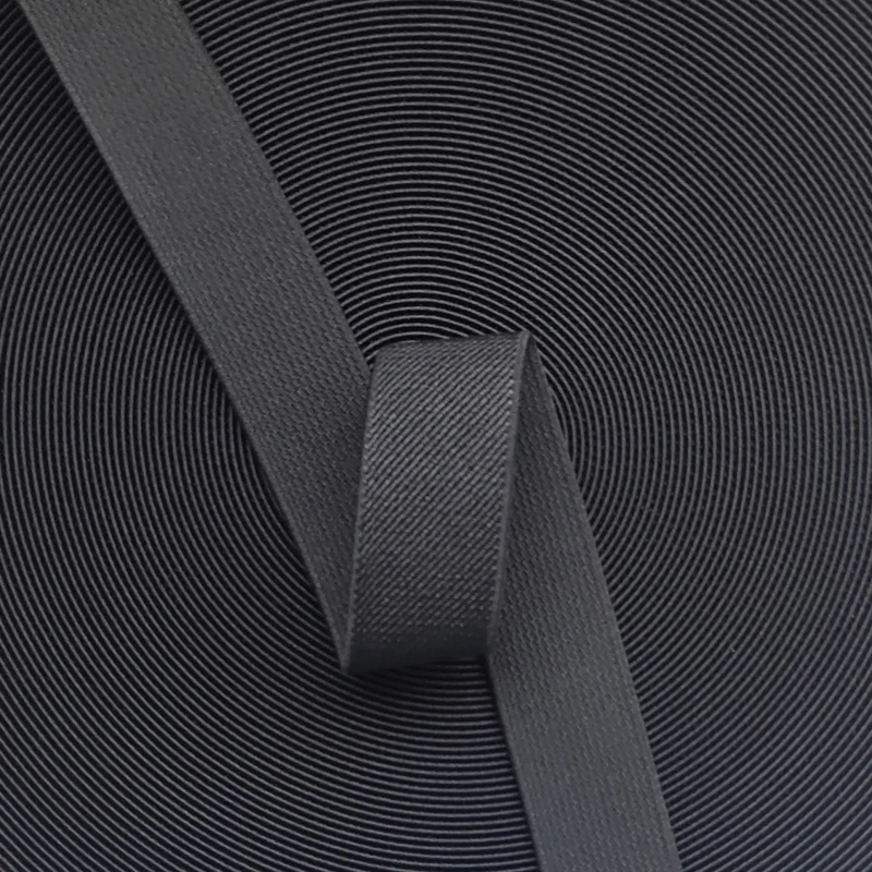 

Black Color 30mm Twill Webbing Tape 3cm Width 1.2" High Quality Elastic Band