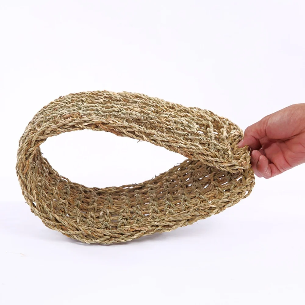 Natural Grass Fiber Lizard Hammock Pet Sleeping Bed Iguana Crab Gecko Reptile Toy Amphibian Supplies Feeding Box Decoration images - 6