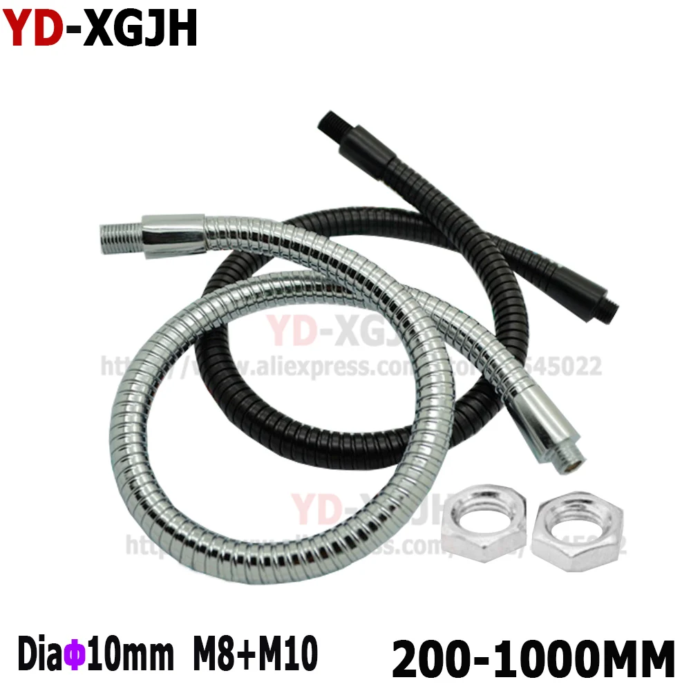 

2pcs/Lot Dia 10mm Outer M8 M10 LED 10cm 20cm Table Lamp Holder Metal Hose LED Gooseneck Flexible Lamps Holder Serpentine Tubes