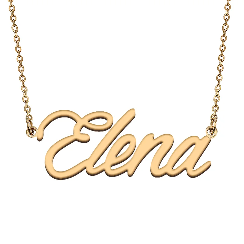 

Elena Custom Name Necklace Customized Pendant Choker Personalized Jewelry Gift for Women Girls Friend Christmas Present