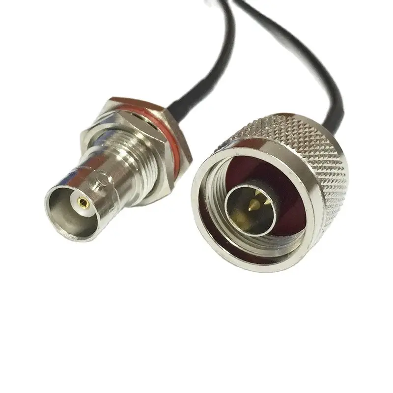 New N Male Connector Switch BNC Plug Female Jack Nut RG174 Pigtail Cable 20CM 8