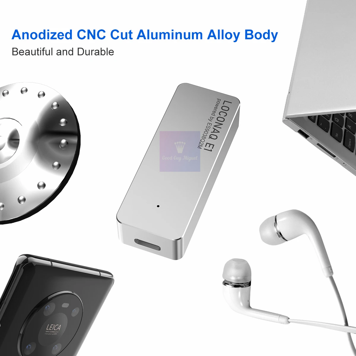 لوكوناك E1 USB Type C سماعة DAC مضخم صوت رقمي دونغل HPA ES9038Q2M 3.5 مللي متر SE 100mW 2.5 مللي متر مخرج متوازن 200mW Amp