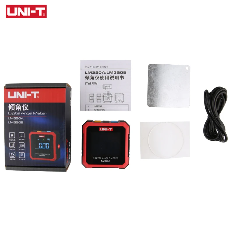 UNI-T Misuratore di angolo digitale LM320A LM320B Goniometro Inclinometro magnetico Goniometro Cercatore angolare elettronico Strumenti di misurazione