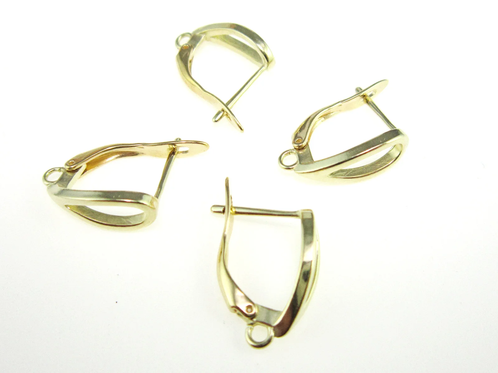 Brass leverback Drop Earrings clasps 17x13x4.7mm raw brass ear hooks with bail -6pcs R2014