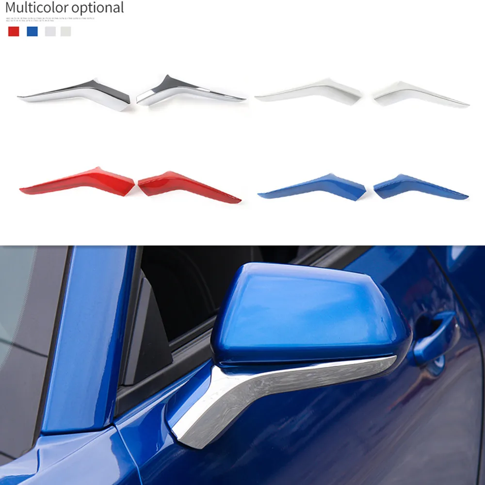 Sansour ABS Car Exterior Rearview Mirror Base Pedestal Decoration Cover Trim Stickers for Chevrolet Camaro 2017 Up Car Styling