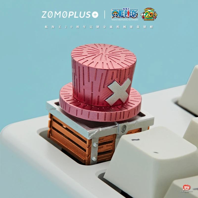 ZOMO PLUS ONE PIECE SERIES LUFFY CHOPPER 3D HAT ALUMINUM ARTISAN KEYCAP MECHANICAL KEYBOARD KEYCAP