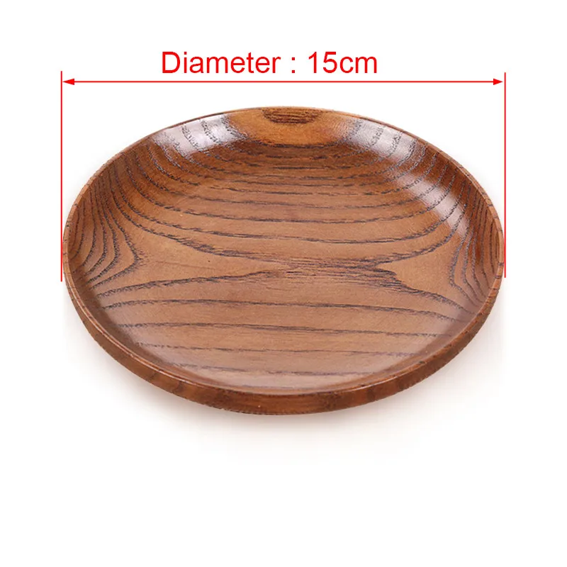 Wooden Plates Noodles Natural Pattern Spruce Primitive Eco-Friendly Solid Color Beautiful Beer Rice Househould Fine Handmade