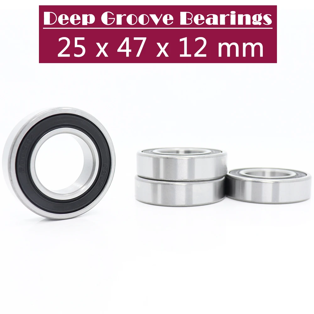 6005RS Bearing ( 4 PCS ) 25*47*12 mm Deep Groove 6005-2RS Ball Bearings 6005RZ 180105 RZ RS 6005 2RS