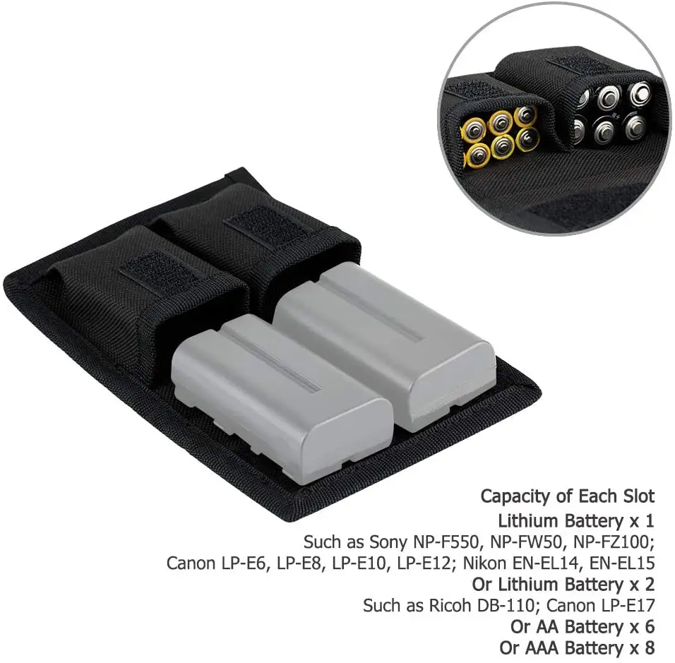 البطارية و بطاقة الذاكرة حالة الحقيبة حقيبة لسوني NP-F550 NP-FW50 NP-FZ100 كانون LP-E6 LP-E8 LP-E10 LP-E12 نيكون EN-EL14 EN-EL15