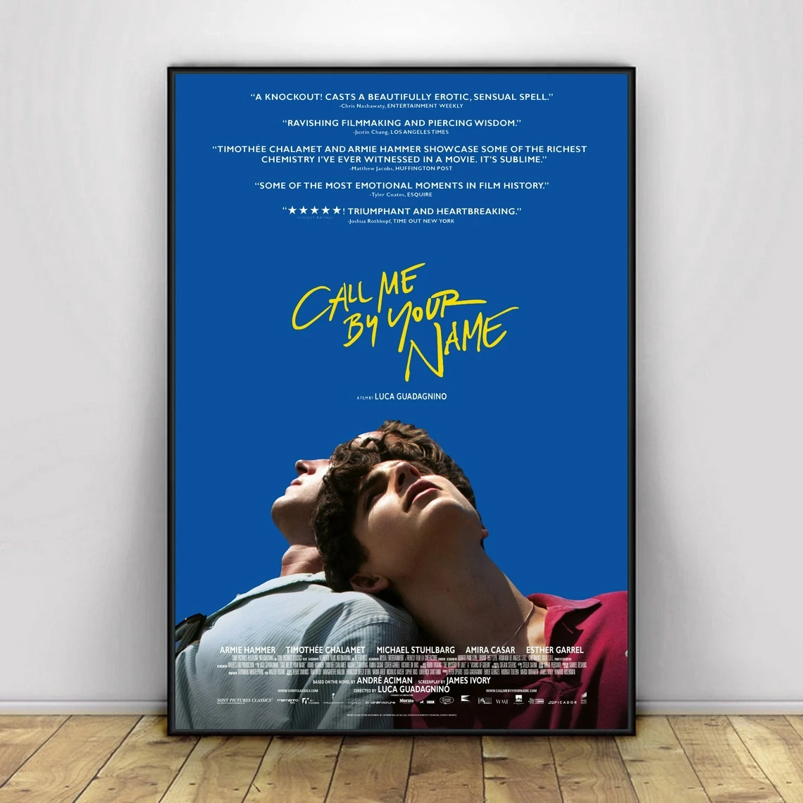 اتصل بي باسمك ملصق الفيلم طلاء جدران ديكور المنزل (بدون إطار)