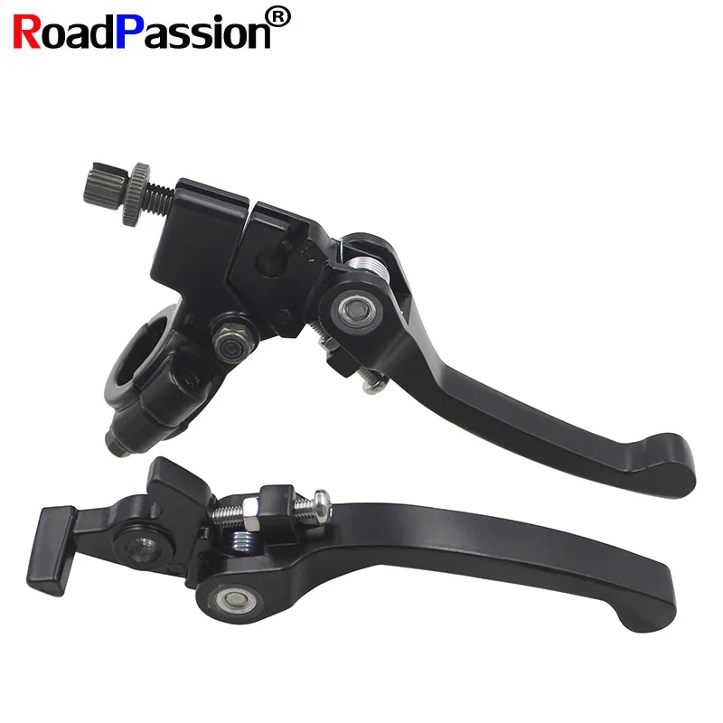 Palanca de freno de embrague cromada para manillar negro de 22mm y 7/8 pulgadas para motocicleta Dirt-Bike para YAMAHA TTR125 TTR 110cc 125cc 140cc 125cc SSR