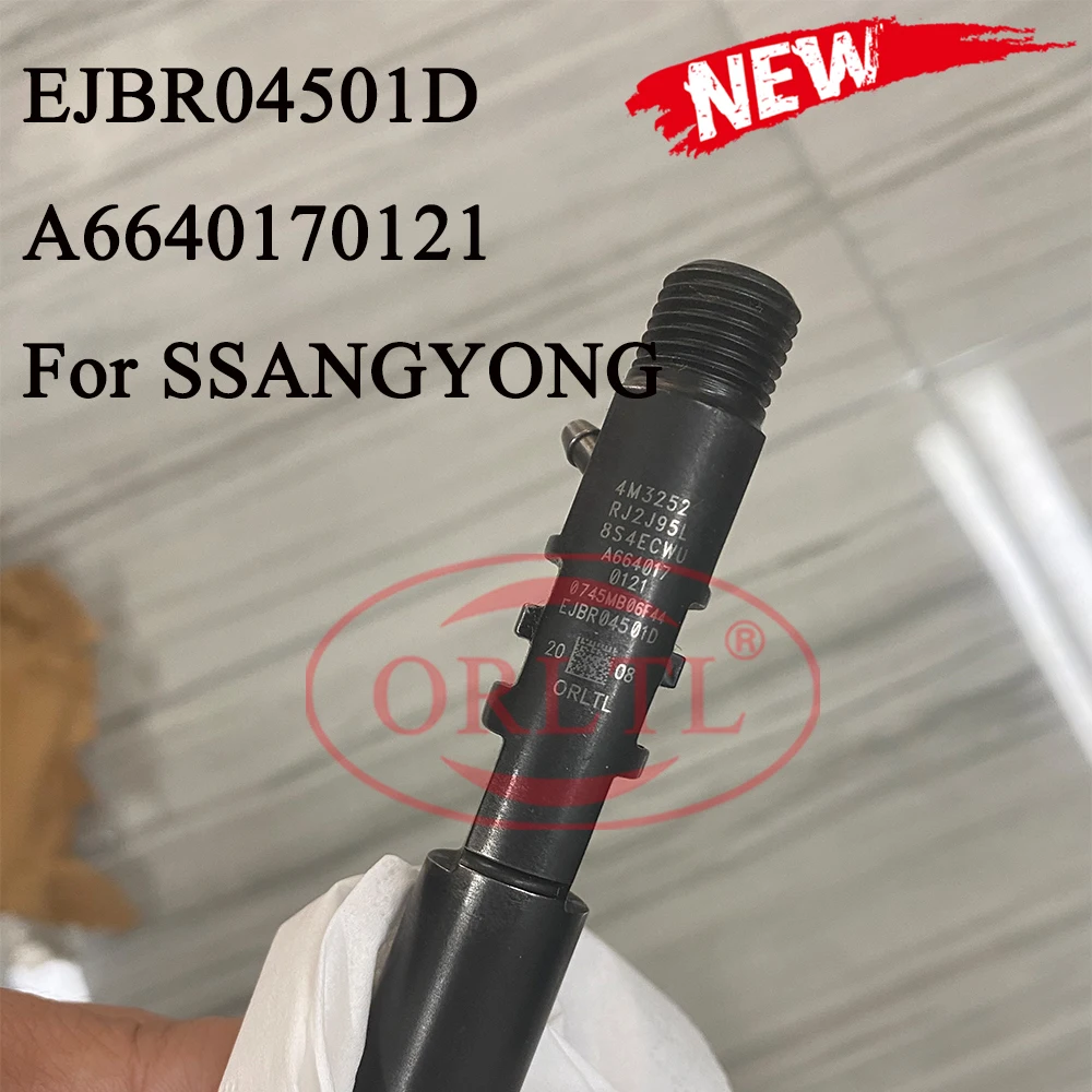 ORLTL 4 Pieces EJBR04501D Diesel Injector Euro 4 A6640170121 6640170121 For Delphi SSANGYONG Actyon 200 2.0L Xdi Kyron Xdi SUV