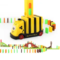 Treno giocattoli domino plastica classico giocattolo assemblato per bambini bambini domino blocchi di gioco giocattolo educativo regalo di natale di compleanno