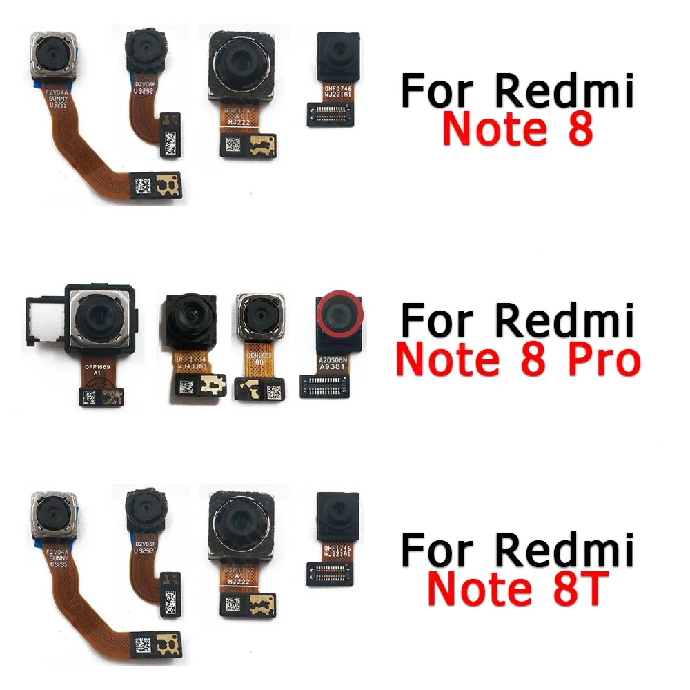 Front Back Camera For Xiaomi Redmi Note 8 Pro 8T Small Selfie Rear Frontal Camera Module Flex Replacement Spare Parts