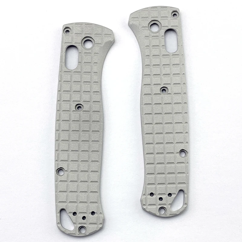 1 Pair Aluminium Alloy Blade Handle Patch for BM 535 Knife Lattice Texture Aluminium Alloy Bugout 535 Patch DIY Accessories