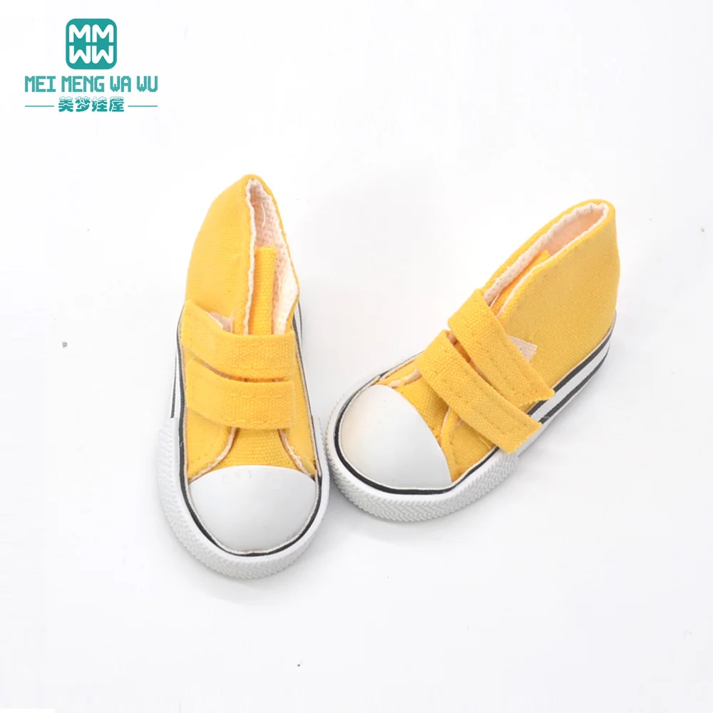 7.5cm Stickers Canvas Sneakers Shoes for Doll 1/4 BJD &16 Inch Toy Doll Accessories for Dolls
