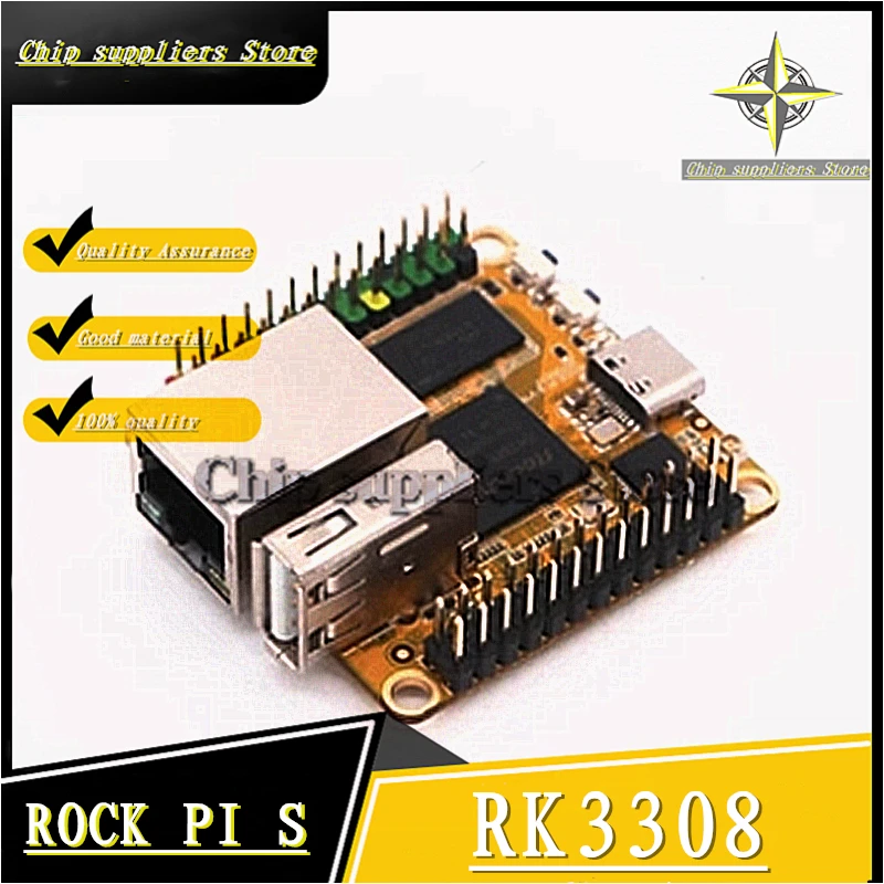 1PCS// ROCK PI S Rockchip RK3308 quad-core A35 development board V1.3 version suitable for IoT smart speakers 100%quality