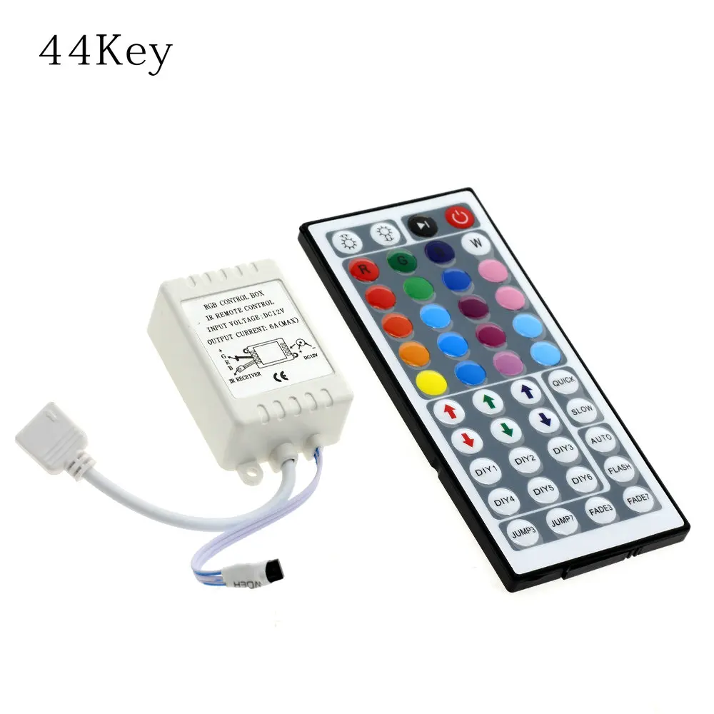 Mini RGB LED Controller DC12V 24Key 44Key IR Remote Controller For RGB LED Strip Light 3528 5050