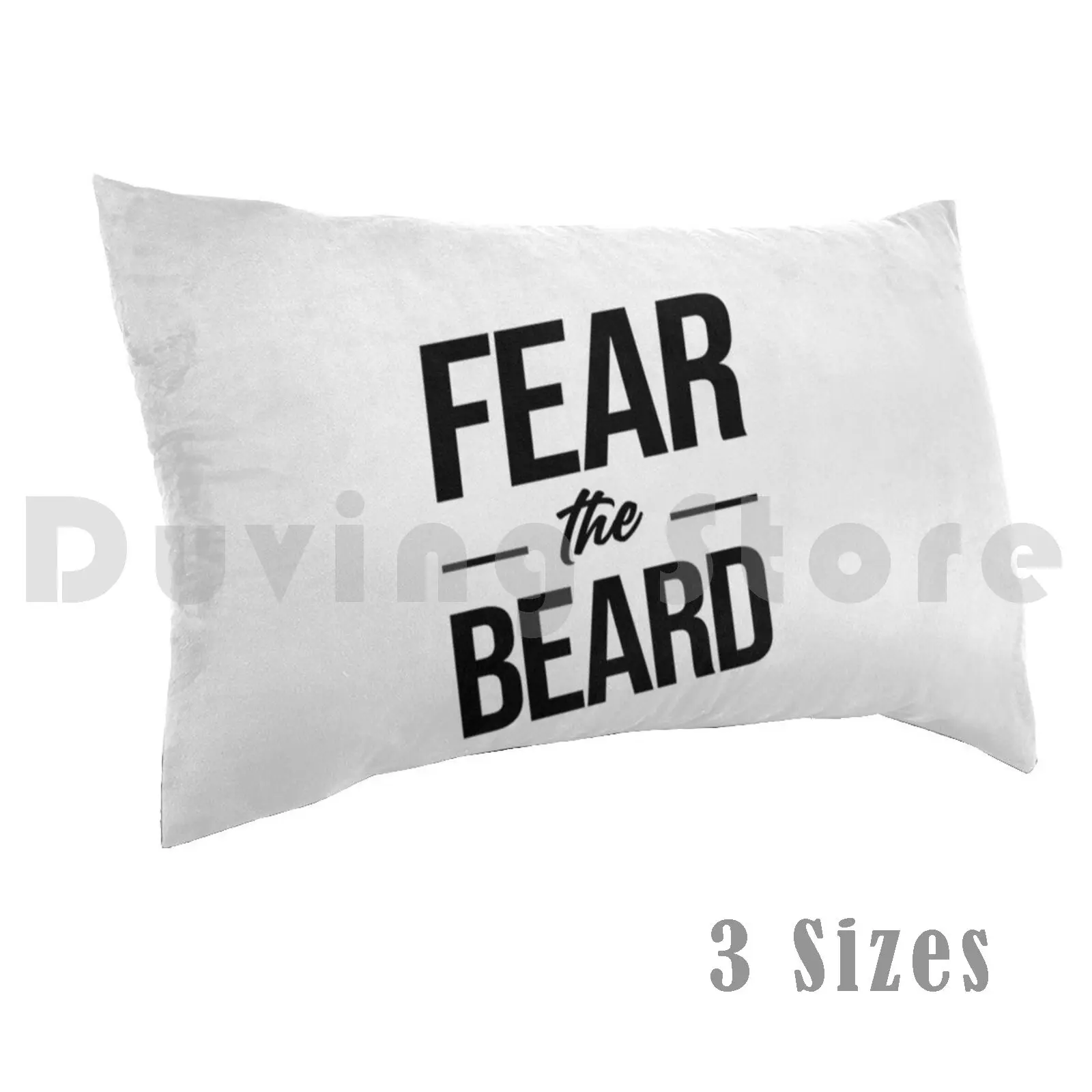 Fear The Beard By Skjegg Beard Works Pillow Case Printed 35x50 Beard Beards Bearded Barbershop Black White