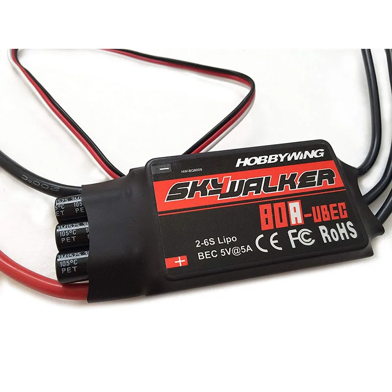 New Hobbywing SkyWalker 20A 40A 50A 60A 80A RC Brushless ESC Speed Controller With UBEC