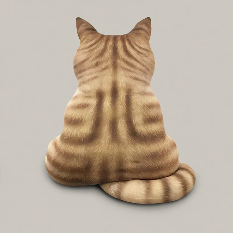 Striscia 3D a forma di gatto cuscini per divani cuscino ombra posteriore comodo cuscino per la casa cuscino riempito di animali bambini giocattoli