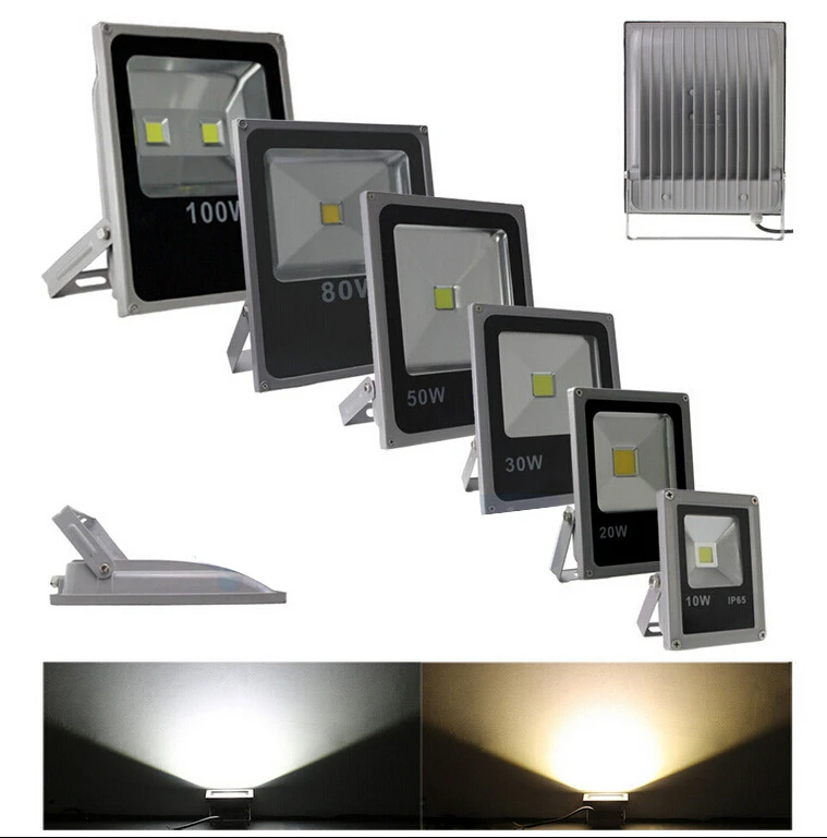 

(10pcs/lot) 85-265V 10W 20W 30W 50W 70W 100W 120W 150W 200W LED Flood light lamp outdoor LED floodlight landscape spot light