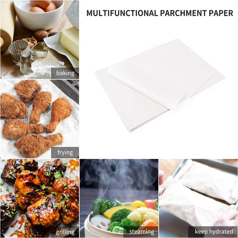 2000Pcs/Lot 8 Size Baking White Paper Rectangular Double-Sided Barbecue Tray Oil-Proof Oil-Absorbing Papers Wholesale