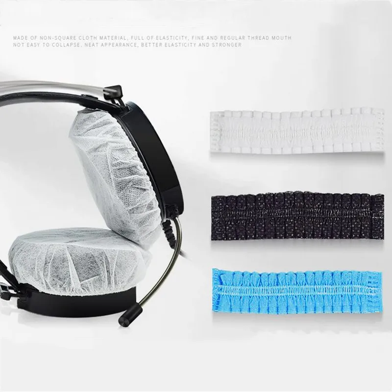 100Pcs Non-Woven Headphone Ear Covers, Disposable Sanitary Ear Pads Replacement for Most On Ear Headphones with 8.5~11cm Earpads