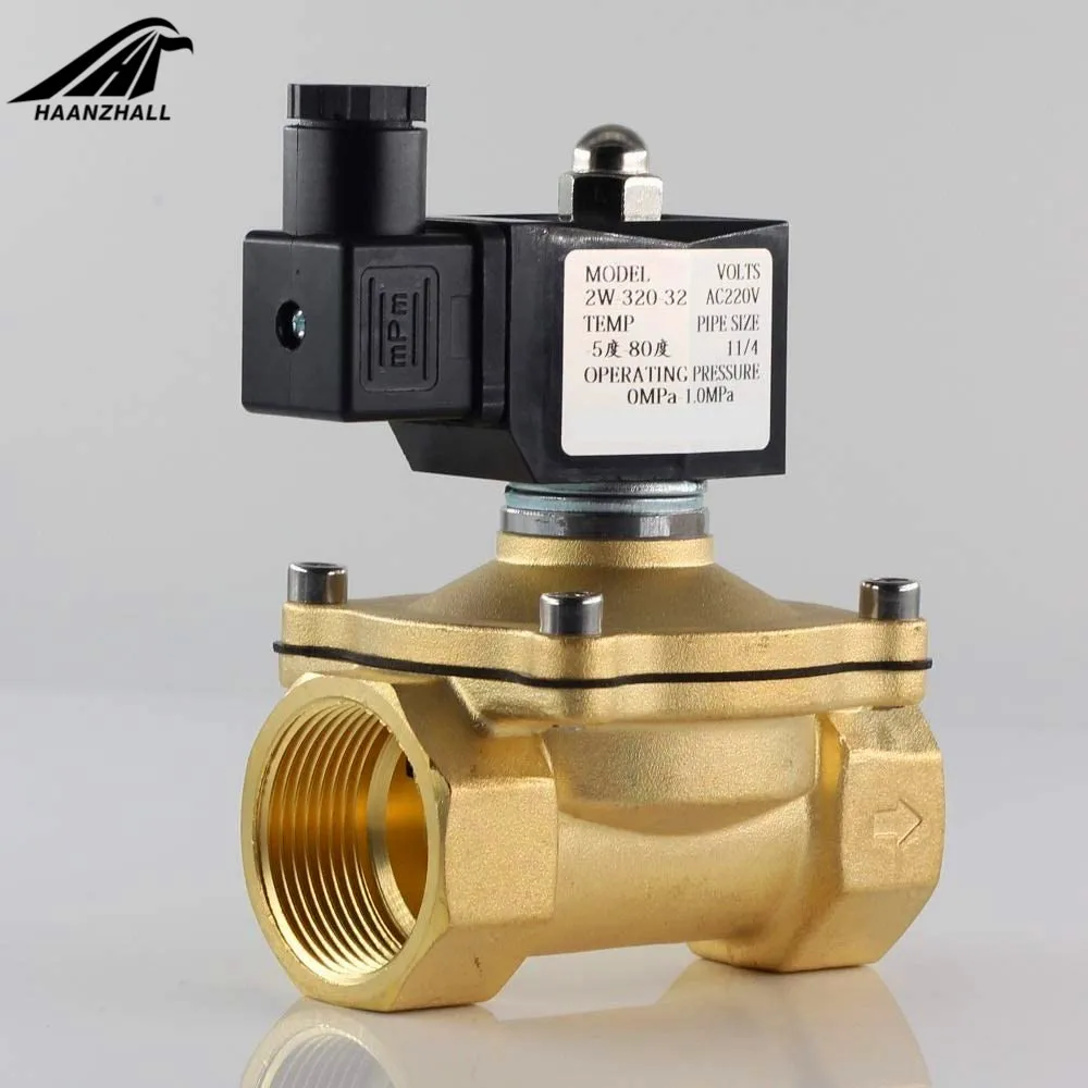 Normally Closed Solenoid Valve Water Valve, IP65 Fully Enclosed Coil, AC220V DC12V DC24V, G3/8\